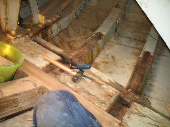 Barco de época Spirit of Caribe, reparaciones en Mallorca